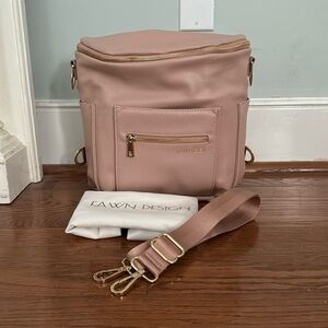 Blush Pink Fawn Design Mini Diaper Bag